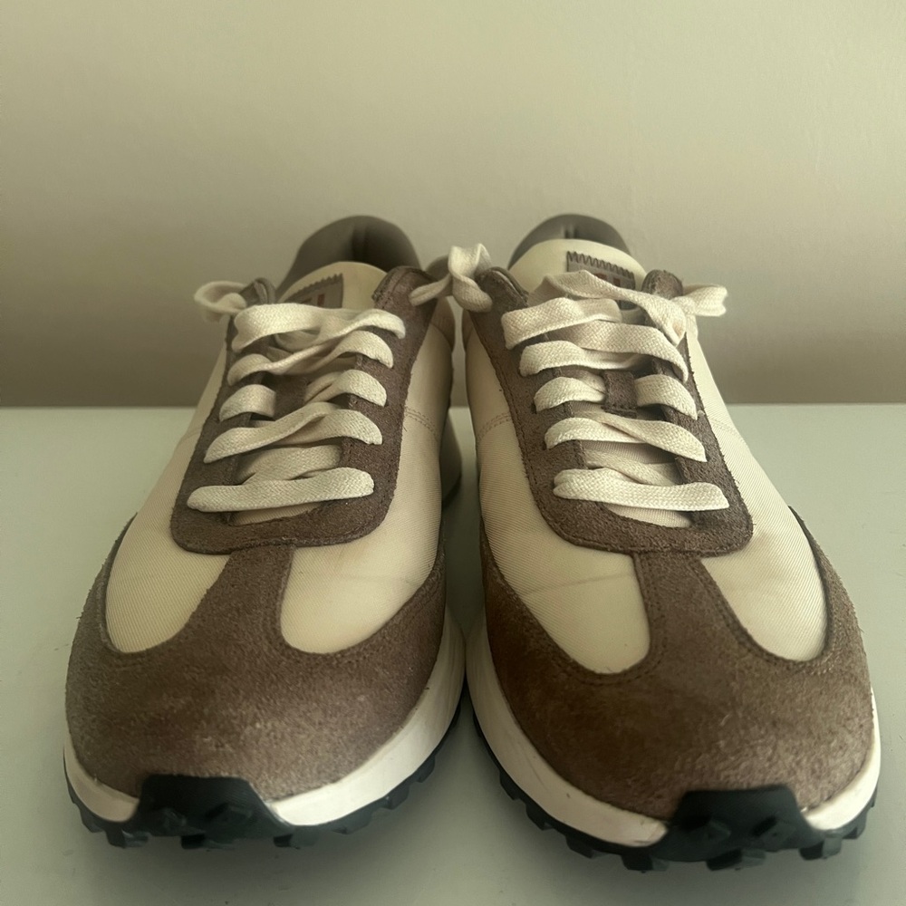 Men's Cream and Brown Sneakers